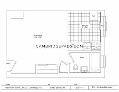 Cambridge Apartment for rent Studio 1 Bath  Davis Square - $2,250 No Fee