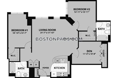 Waltham Apartment for rent 2 Bedrooms 2 Baths - $3,154